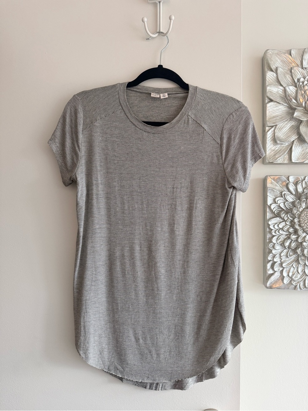 MELROSE & MARKET Grey Striped T-Shirt